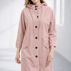 Chaqueta larga con capucha