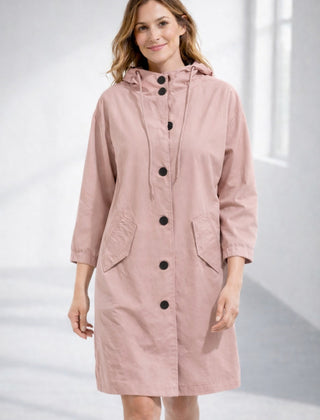 Chaqueta larga con capucha