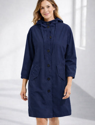 Chaqueta larga con capucha