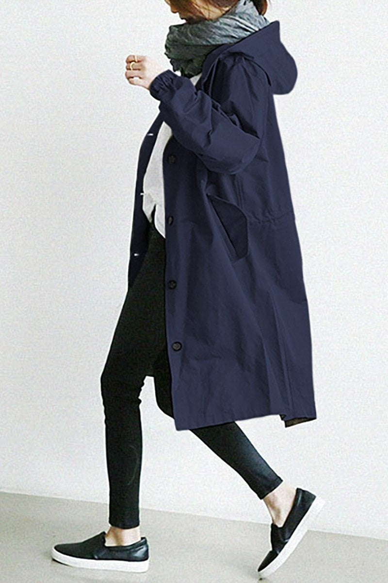 Chaqueta larga con capucha