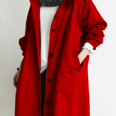 Chaqueta larga con capucha