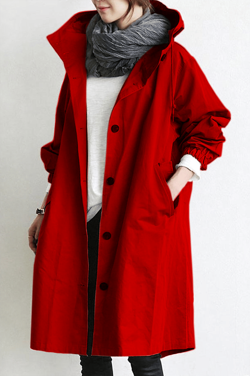 Chaqueta larga con capucha