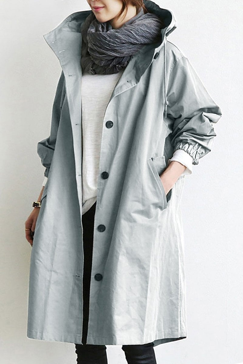 Chaqueta larga con capucha