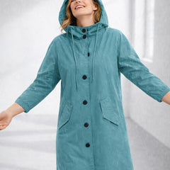 Chaqueta larga con capucha