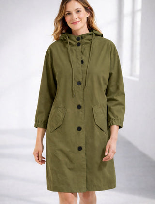 Chaqueta larga con capucha