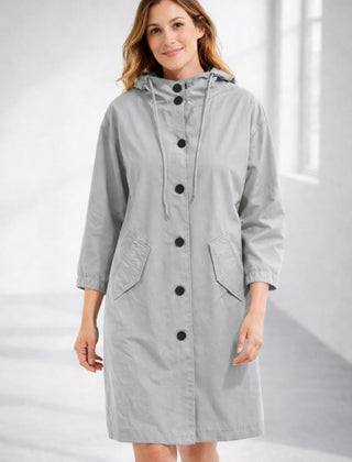 Chaqueta larga con capucha