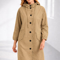 Chaqueta larga con capucha