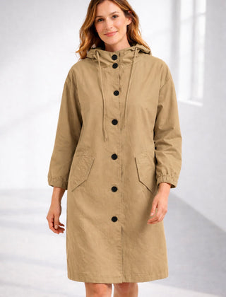 Chaqueta larga con capucha