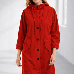 Chaqueta larga con capucha