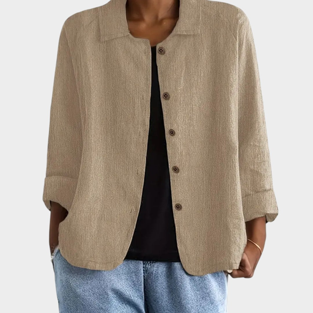 Sofia™ | Chaqueta de Lino Elegante