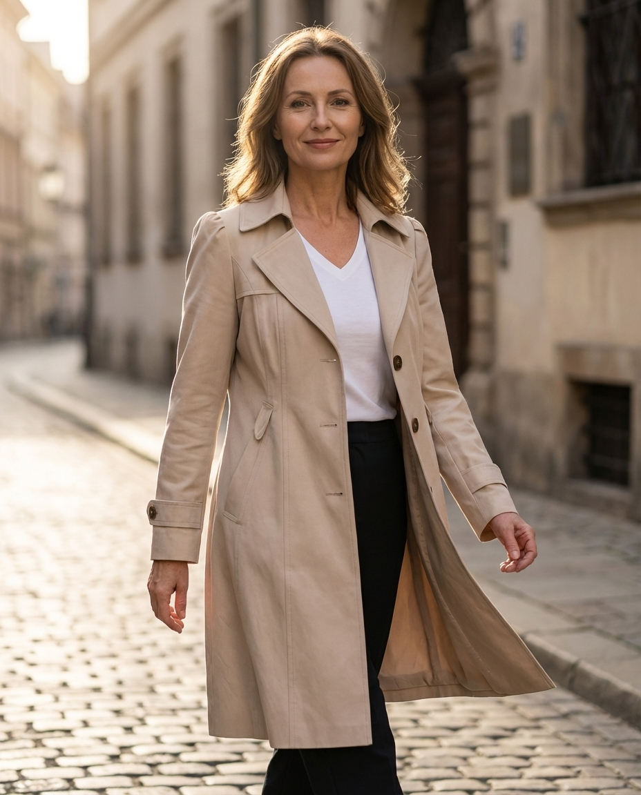 Inés™ | Elegante Abrigo Vintage con Botones