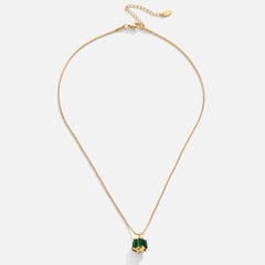 Collar dorado con gema verde - Raúl & Sara Madrid
