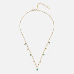 Collar dorado adornado con perlas - Raúl & Sara Madrid