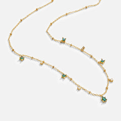 Collar dorado adornado con perlas - Raúl & Sara Madrid