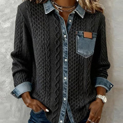 Blusa de punto de manga larga