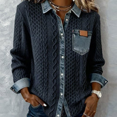 Blusa de punto de manga larga