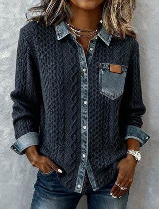 Blusa de punto de manga larga
