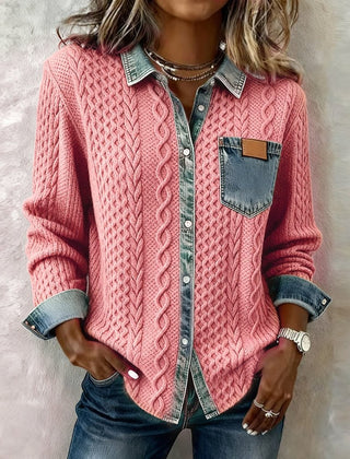 Blusa de punto de manga larga