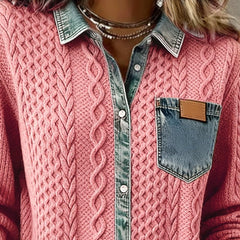 Blusa de punto de manga larga