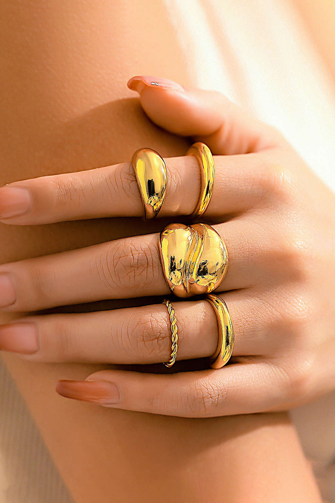 Conjunto de 4 Anillos de Metal