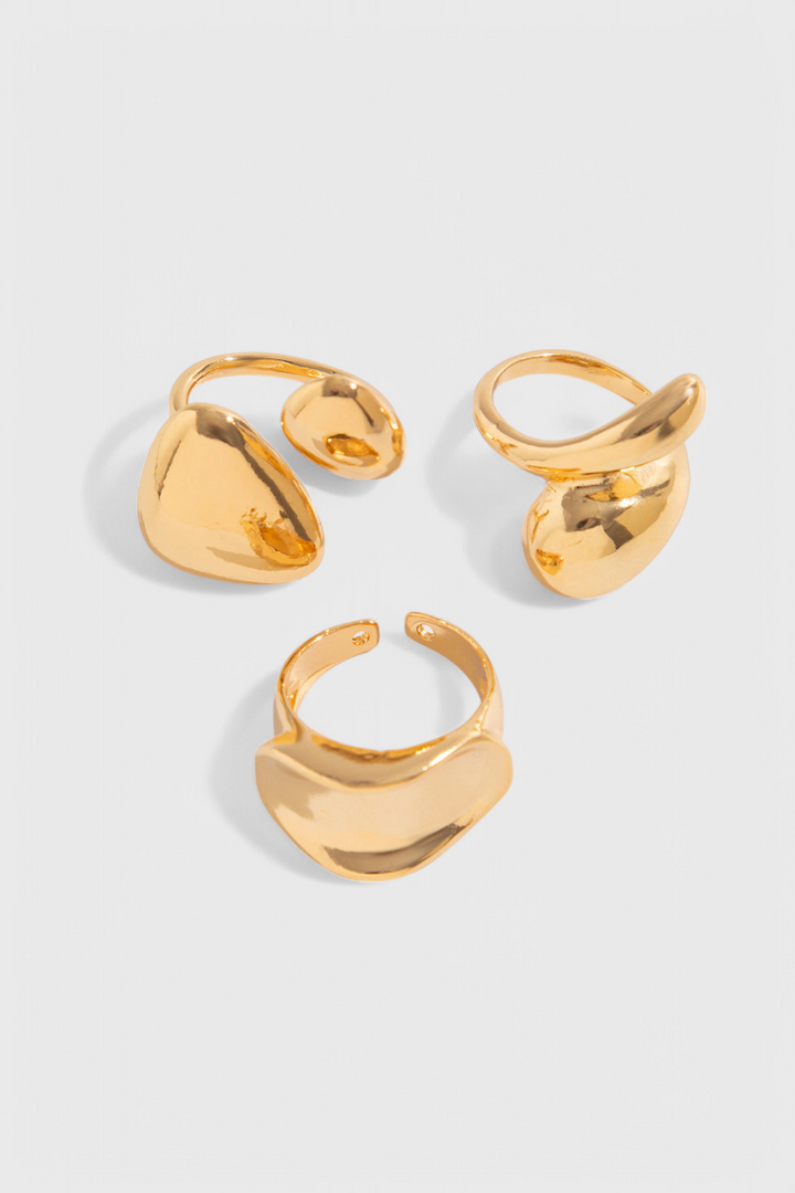Anillos de Metal con Diseño Irregular