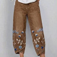 Brígida · Pantalones Casual con Bordado Floral - Raúl & Sara Madrid