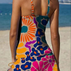 Tankini gráfico floral con short, efecto vientre plano - Raúl & Sara Madrid