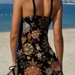 Tankini gráfico floral con short, efecto vientre plano - Raúl & Sara Madrid