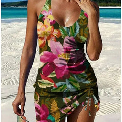 Tankini gráfico floral con short, efecto vientre plano - Raúl & Sara Madrid