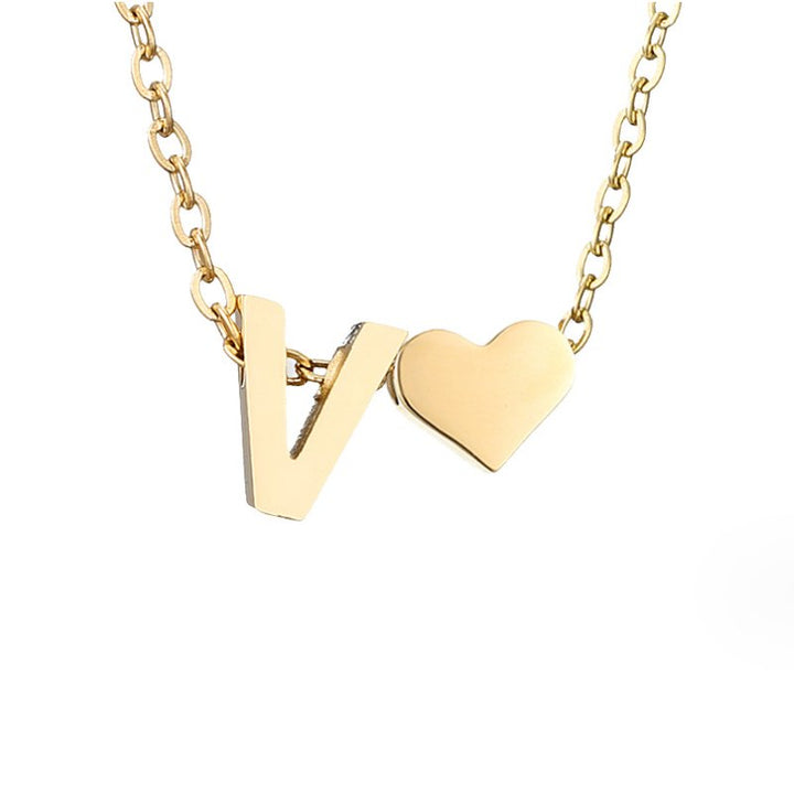 Nina – Collar dorado en diseño de V