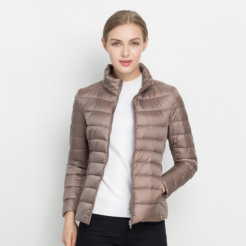 Chaqueta de plumas de cuello alto