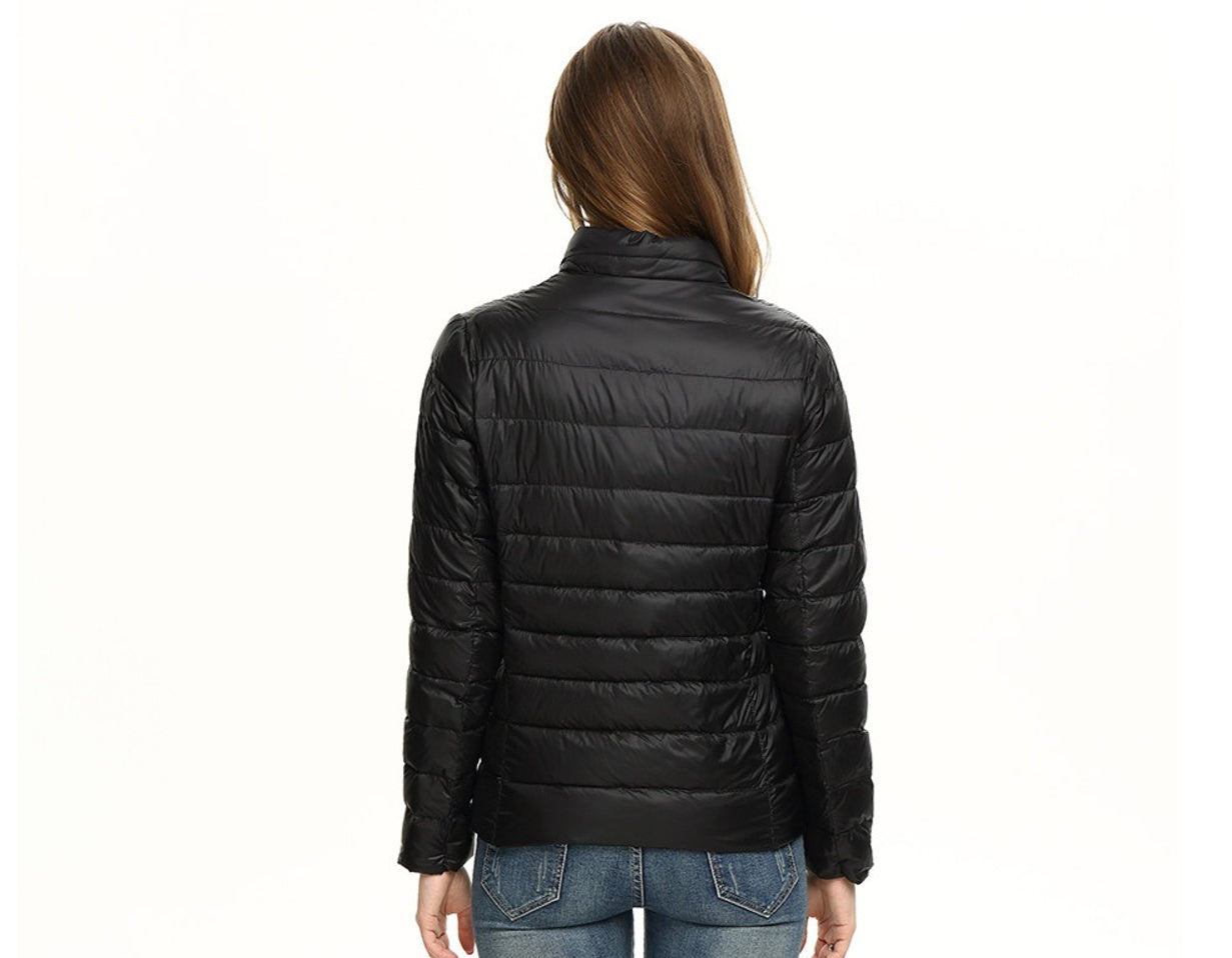 Chaqueta de plumas de cuello alto