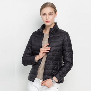 Chaqueta de plumas de cuello alto