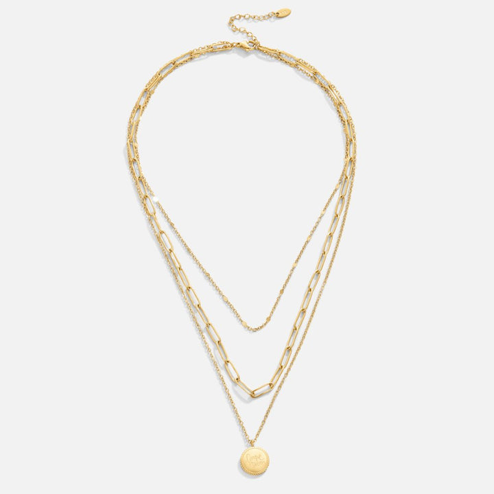Karolína – Collar de múltiples niveles con colgante circular