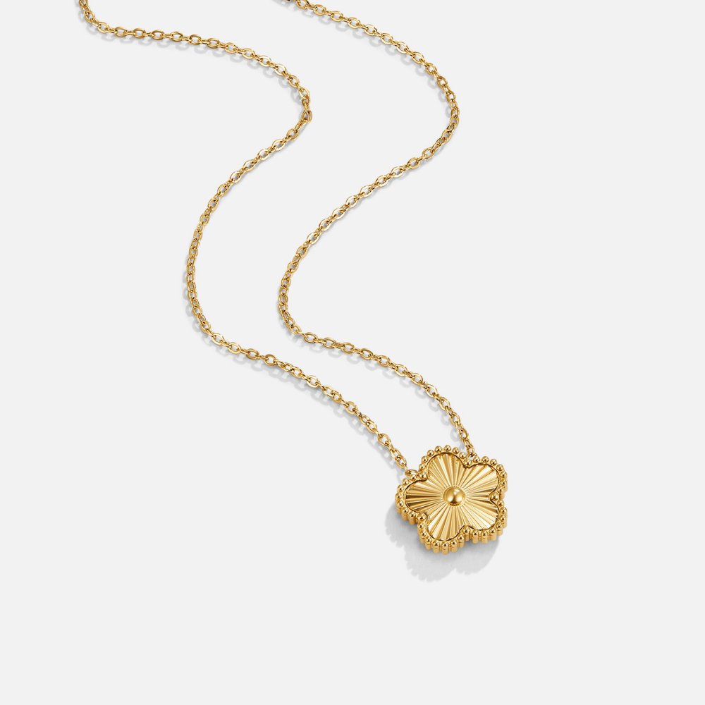 Isabell – Collana dorata con pendente rotondo elegante