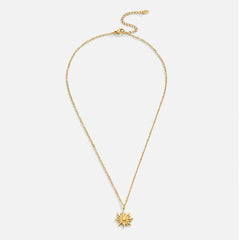 Collar de oro con colgante floral. - Raúl & Sara Madrid
