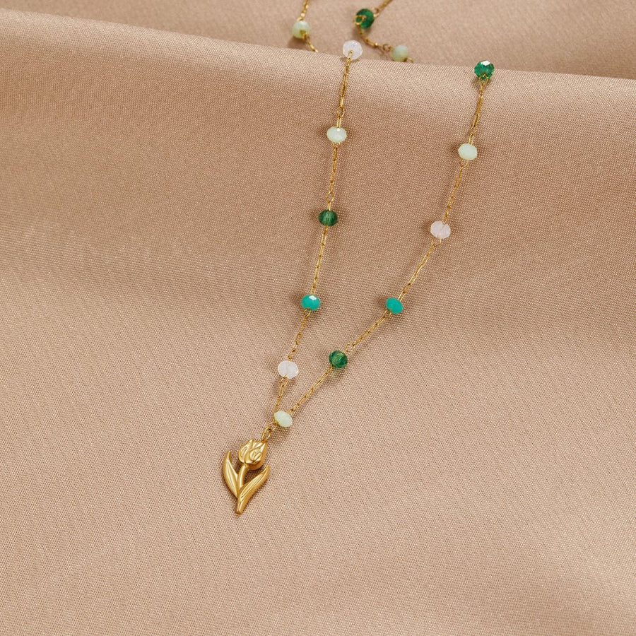 Collar dorado con diseño liso de serpiente - Raúl & Sara Madrid