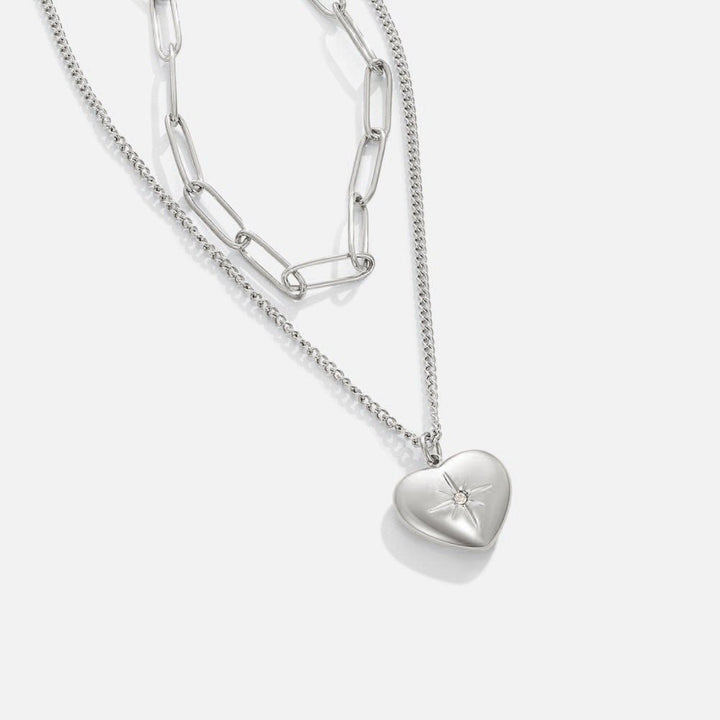 Collana dorata Andrea con doppio pendente