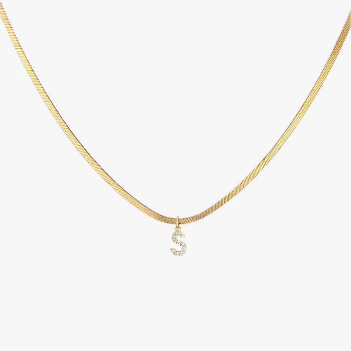 Eva – Collar dorado con colgante de letra inicial