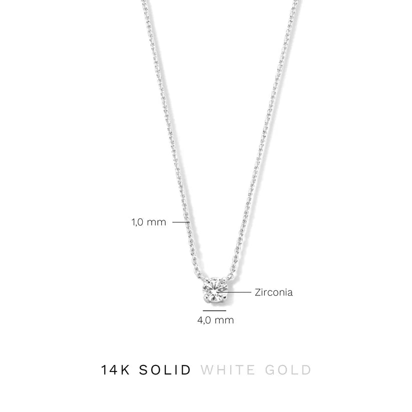 Collar Klára con gema de moissanita