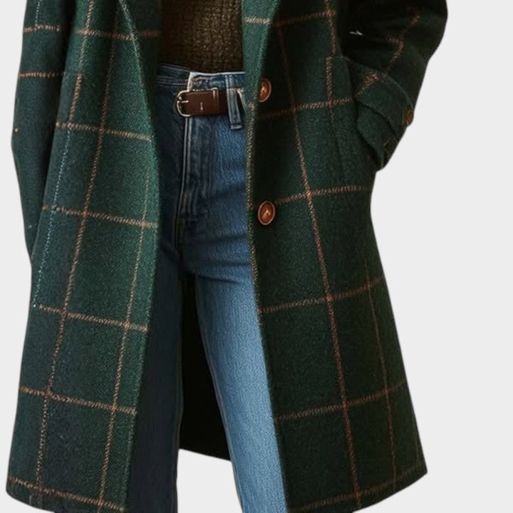 Adriana™ | Abrigo Clásico de Invierno con Diseño de Cuadros