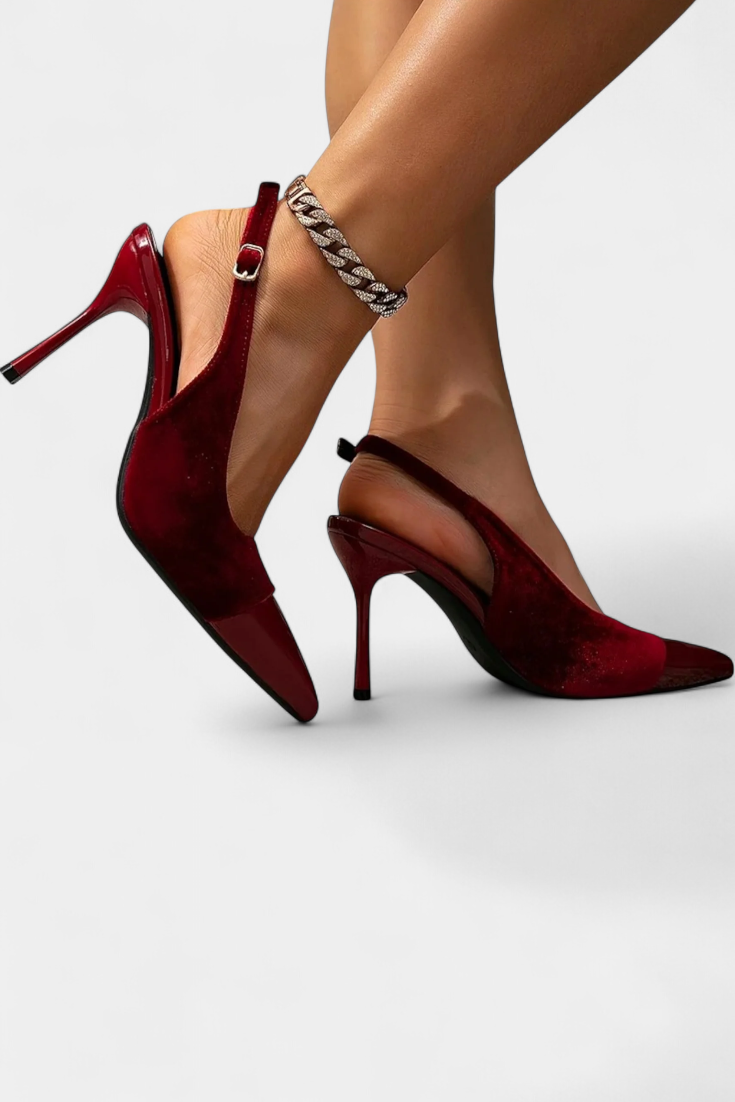 Candice Tacones Stiletto de Terciopelo con Diseño Patchwork - Raúl & Sara Madrid