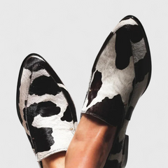 Macarena · Mocasín de tacón bajo con estampado animal - Raúl & Sara Madrid