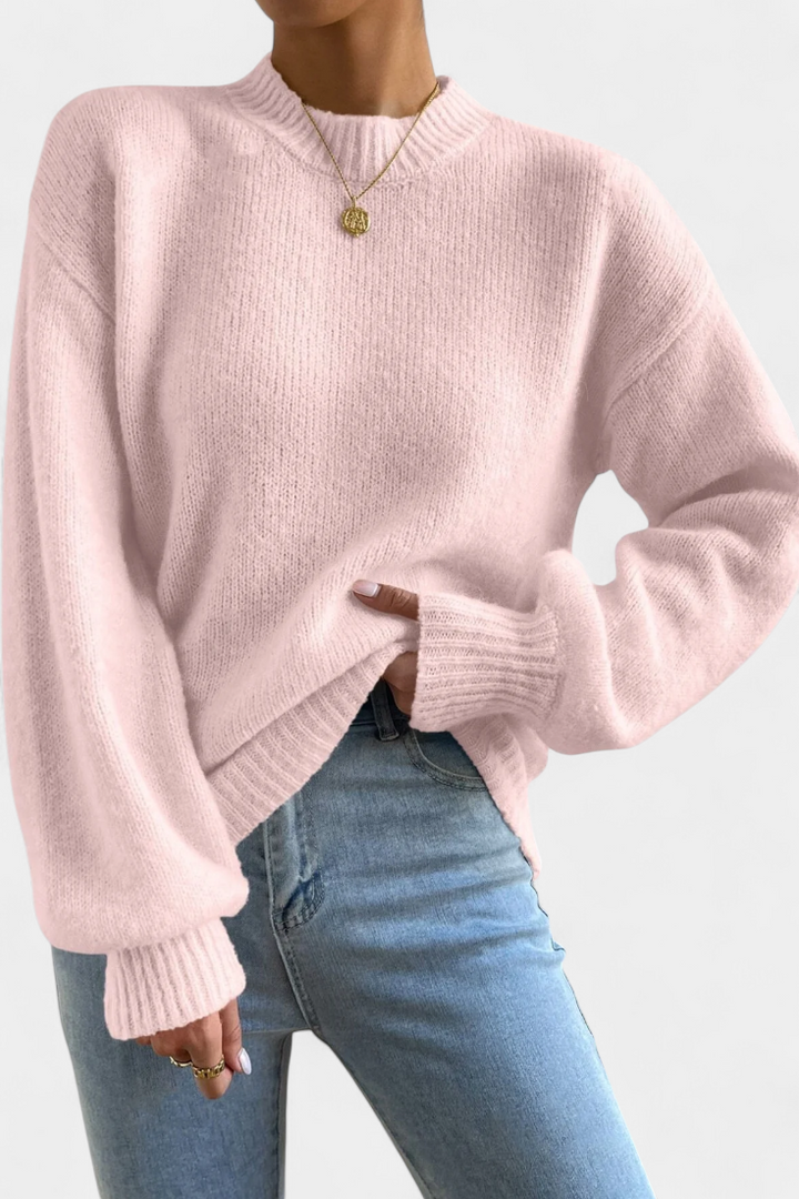 Emilia | Balloon Sleeve Round-Neck Sweater