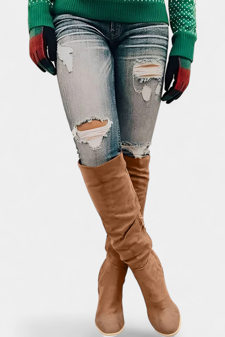 Botas de Tacón Grueso Calliope hasta la Rodilla