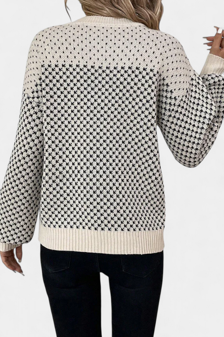 Rachael | Jersey de Cuello Redondo con Bloques de Color