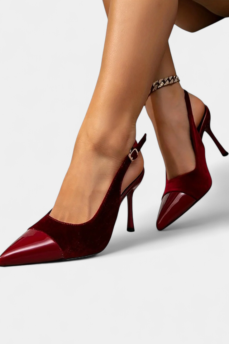 Candice Tacones Stiletto de Terciopelo con Diseño Patchwork - Raúl & Sara Madrid