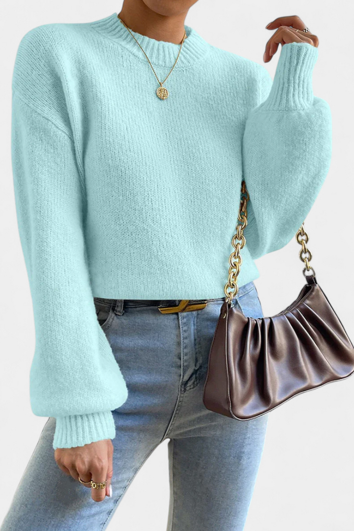 Emilia | Balloon Sleeve Round-Neck Sweater