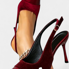Candice Tacones Stiletto de Terciopelo con Diseño Patchwork - Raúl & Sara Madrid