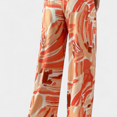 Senda Pantalones de Pierna Ancha con Diseño Abstracto - Raúl & Sara Madrid